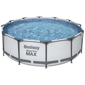 Каркасний басейн Bestway 56420 (366х122 см) з картриджним фільтром, тентом та сходами