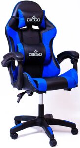 Комп'ютерне крісло для геймерів Diego чорно-синє
