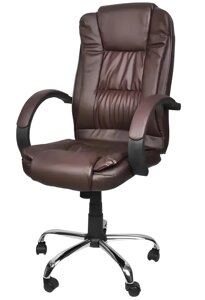 Офісне крісло Malatec 8985 еко-шкіра Коричневе