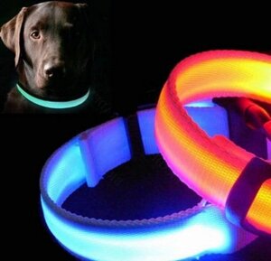 Нашийник LED вузький, що світиться, для невеликих собак і кішок 0.5 м Синій, Червоний, Жовтий