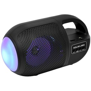 Портативна колонка 4,5″ FM USB Bluetooth Led Kolav-J403