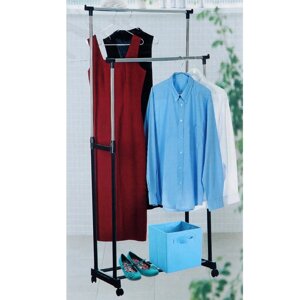 Телескопічна стійка-вішалка для одягу і взуття Double Pole Clothes Horse 340 LR