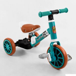 Велосипед триколісний дитячий 2 в 1 Best Trike 73543, бірюзовий