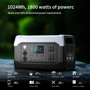 Зарядна станція XPower 1800 Вт, 1024 Вт*год (електростанція для дому, UPS, ДБЖ)