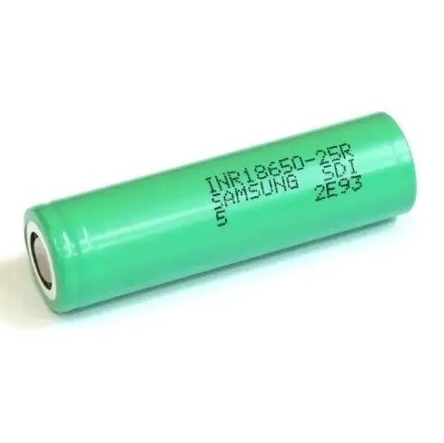 Акумулятор 18650 Samsung INR18650-25R 2500mah (20А) Зелений від компанії shop-shap - фото 1