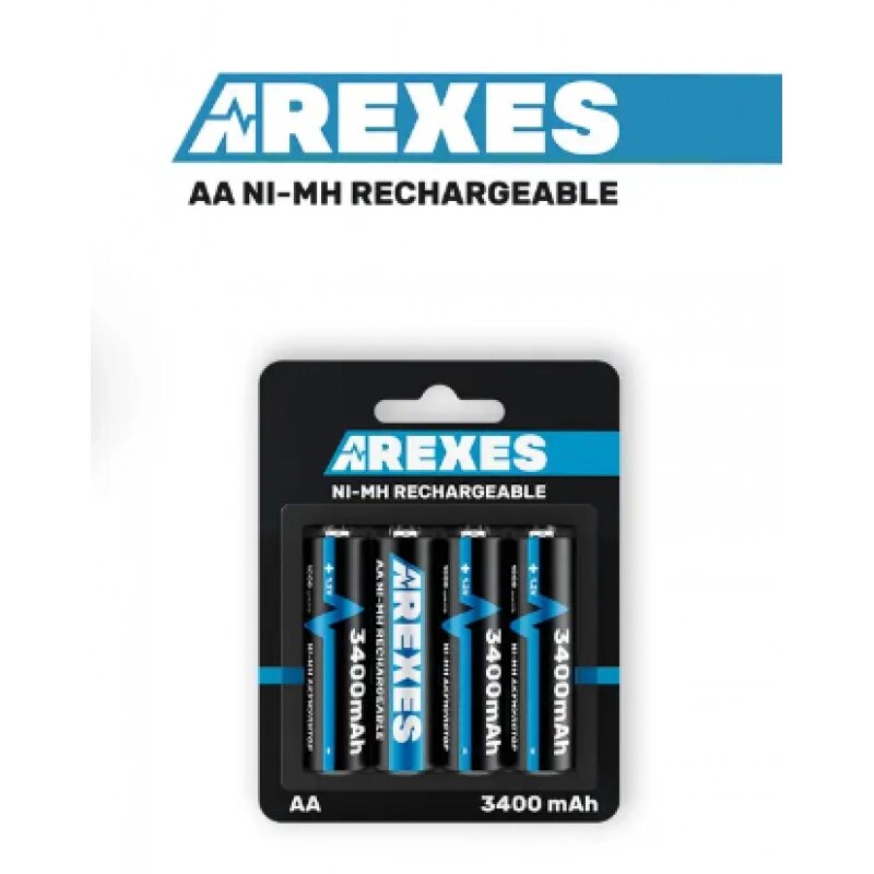 Акумулятор АА Arexes (3400mAh) 1.2v (NI-MH) пальчик 1шт від компанії shop-shap - фото 1