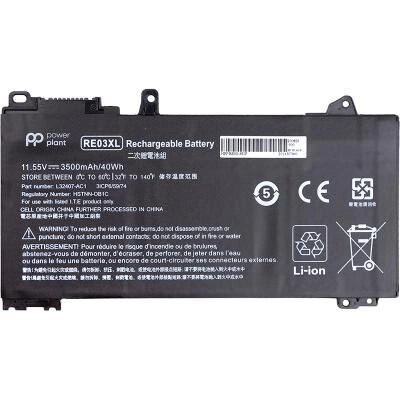 Акумулятор для ноутбука HP ProBook 450 G6 (RE03XL) 11.55V 3500mAh PowerPlant (NB461639) від компанії shop-shap - фото 1