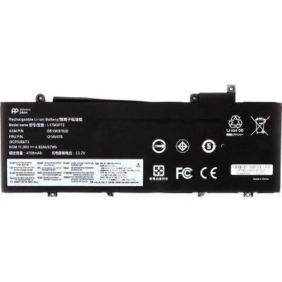 Акумулятор до ноутбука LENOVO Thinkpad T480S (L17M3P72) 11.58V 4920mAh PowerPlant (NB482016) від компанії shop-shap - фото 1