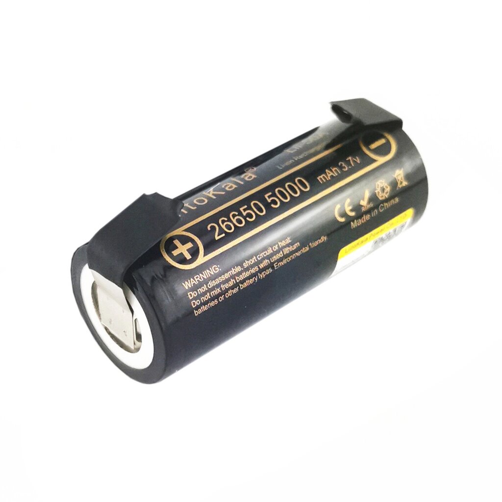 Акумулятор Li-ion LiitoKala Lii-50A 26650 5000 mAh 3.7 V під пайку від компанії shop-shap - фото 1