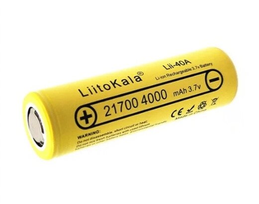 Акумулятор Liitokala 21700 Lii-40A 3.7 V 4000mAh в кейсі Оригінал від компанії shop-shap - фото 1