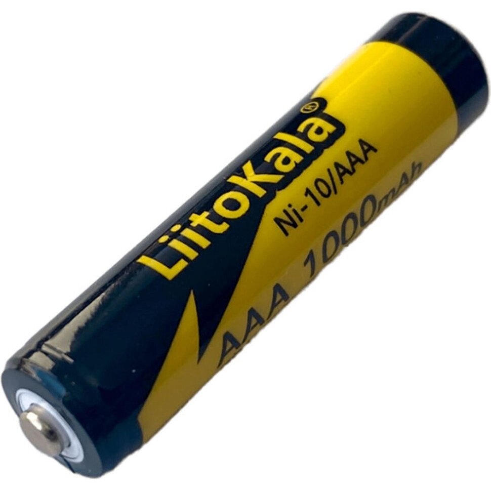 Акумулятор LiitoKala Ni-10/AAA 1.2V 1000mAh (Чорний з жовтим) від компанії shop-shap - фото 1