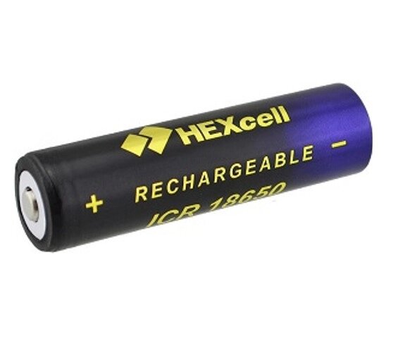 Акумулятор NEXcell Li-ion 18650 10000mAh 3.7 V/1sh (реал. 2100mAh) Black/purpl від компанії shop-shap - фото 1