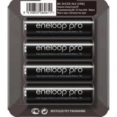 Акумулятор Panasonic AA Eneloop 2500mAh Pro NI-MH * 4 (BK-3HCDE/4CP) від компанії shop-shap - фото 1