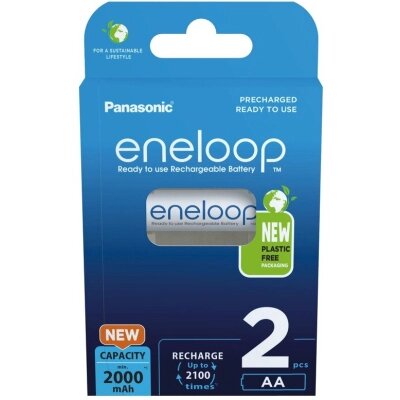 Акумулятор Panasonic Eneloop AA 2000mAh NI-MH*2 (BK-3MCDE/2BE) від компанії shop-shap - фото 1