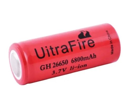 Акумулятор Ultra Fire 26650 6800mAh 3.7В (Червоний) від компанії shop-shap - фото 1