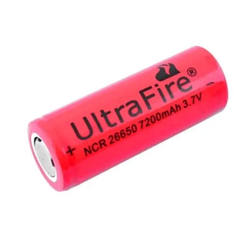 Акумулятор Ultra Fire 26650 7200mAh 3.7В (Червоний) від компанії shop-shap - фото 1