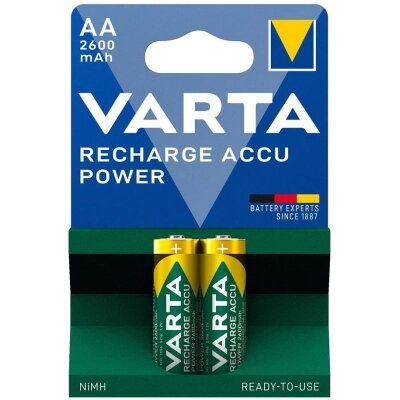 Акумулятор Varta AA 2600mAh*2 NI-MH Power (5716101402) від компанії shop-shap - фото 1