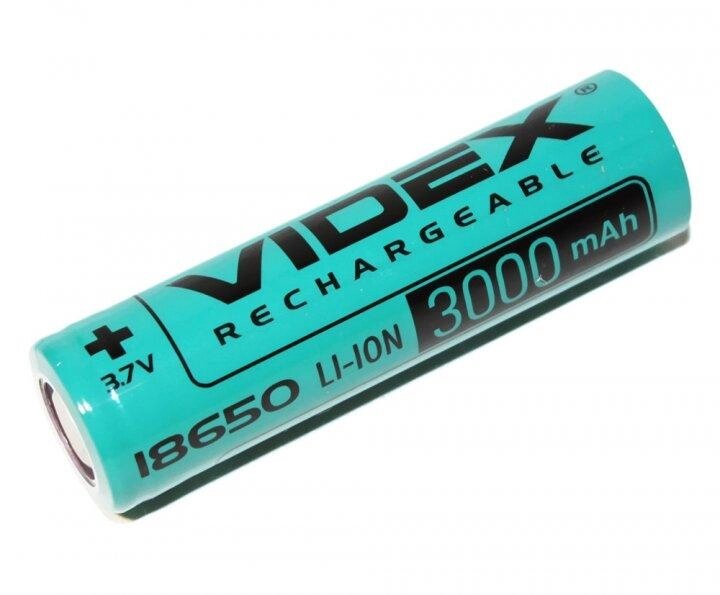 Акумулятор Videx Li-ion 18650 3000mAh 3,7V (без захисту) від компанії shop-shap - фото 1