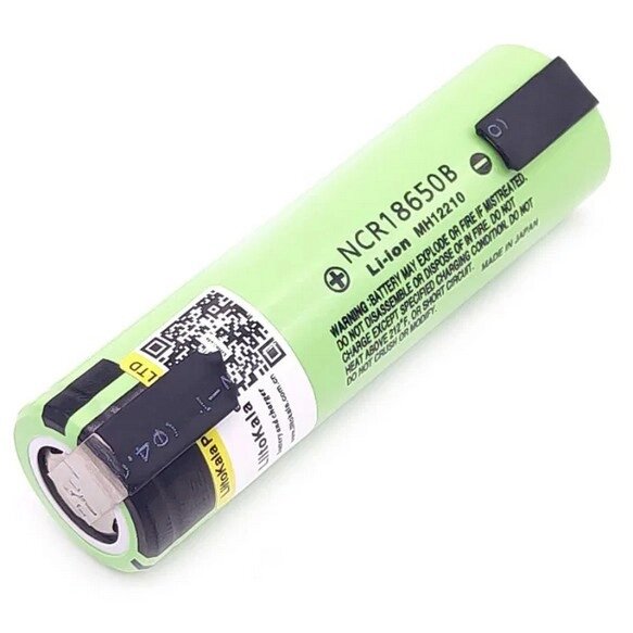 Акумулятор з нікелевими контактами Panasonic Liitokala NCR18650B 3400mAh 3.7 V (з напайками) від компанії shop-shap - фото 1