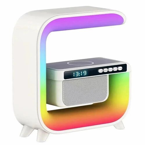 Акумуляторний нічник G-Smart G3 mini RGB з Bluetooth колонкою та зарядкою для телефону від компанії shop-shap - фото 1