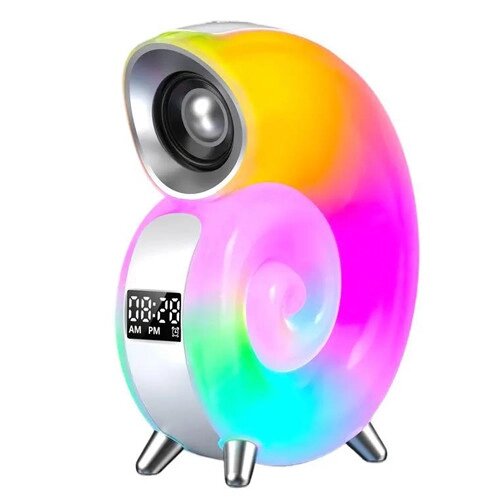 Акумуляторний нічник G-Smart N70 RGB з годинником та Bluetooth колонкою (Білий) від компанії shop-shap - фото 1