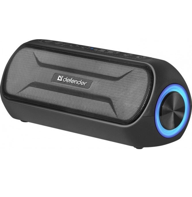 Акустична bluetooth колонка Defender Enjoy S1000 20W LED microSD USB TWS (Чорний) від компанії shop-shap - фото 1