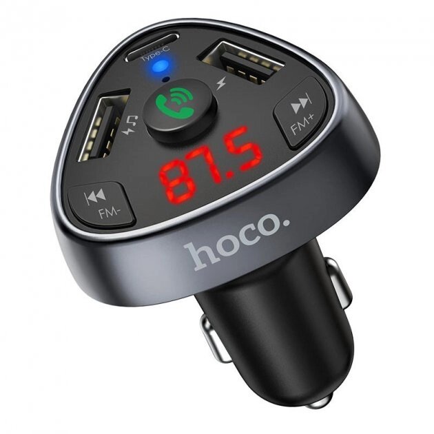 Автомобільний FM-модулятор Hoco E51 + Bluetooth (2USB+PD) від компанії shop-shap - фото 1