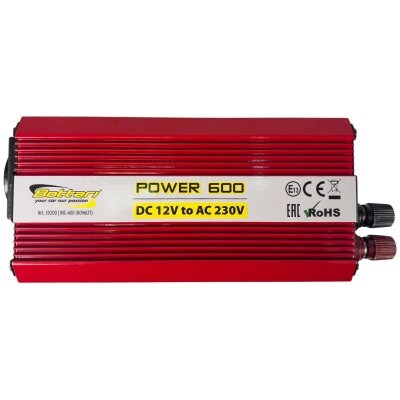 Автомобільний інвертор Bottari DC 12V - AC 230V 600W "POWER-600" (30200-IS) від компанії shop-shap - фото 1