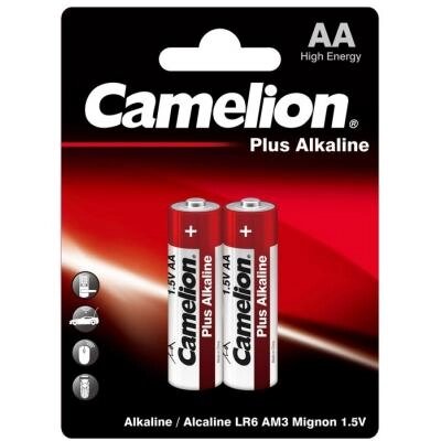 Батарейка Camelion AA LR6 Plus Alkaline * 2 (LR6-BP2) від компанії shop-shap - фото 1