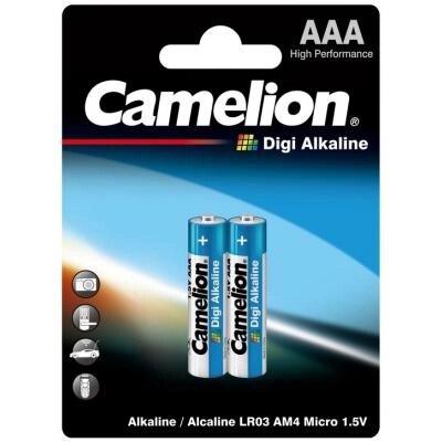 Батарейка Camelion AAA LR03 Digi Alkaline * 2 (LR03-BP2DG) від компанії shop-shap - фото 1