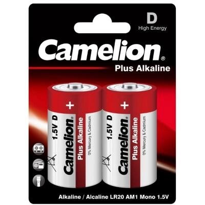 Батарейка Camelion D LR20/2BL Plus Alkaline (LR20-BP2) від компанії shop-shap - фото 1