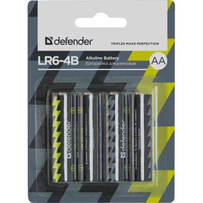 Батарейка Defender AA LR6-4B * 4 (56012) від компанії shop-shap - фото 1