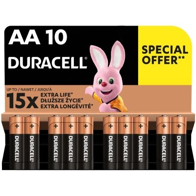 Батарейка Duracell AA лужні 10 шт. в упаковці (5002508/5006461) від компанії shop-shap - фото 1