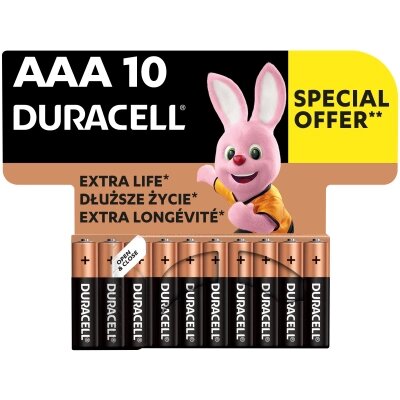 Батарейка Duracell AAA лужні 10 шт. в упаковці (5002509/5006462) від компанії shop-shap - фото 1