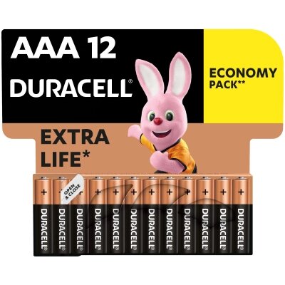 Батарейка Duracell AAA лужні 12 шт. в упаковці (5000394109254 / 81545432) від компанії shop-shap - фото 1