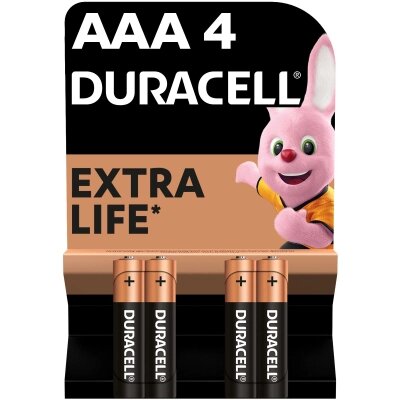 Батарейка Duracell AAA лужні 4 шт. в упаковці (5000394052543 / 81545421) від компанії shop-shap - фото 1