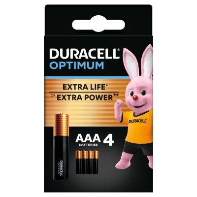 Батарейка Duracell Optimum AAA лужні 4 шт. в упаковці (5015596) від компанії shop-shap - фото 1