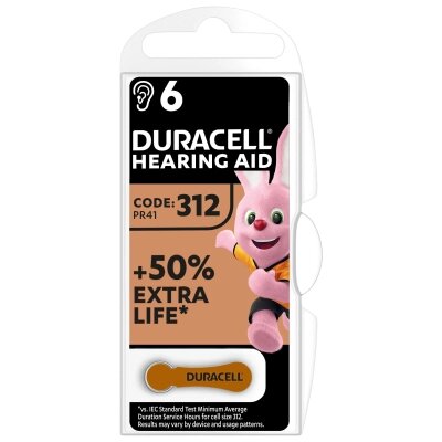 Батарейка Duracell PR41 / 312 * 6 (5007516/5011449) від компанії shop-shap - фото 1