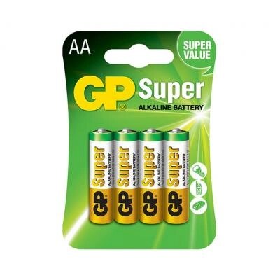 Батарейка Gp AA LR6 Super Alcaline * 4 (15A-U4 / 4891199000034) від компанії shop-shap - фото 1