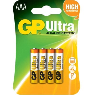 Батарейка Gp AAA LR03 Ultra Alkaline * 4 (24AU-U4 / 4891199027659) від компанії shop-shap - фото 1