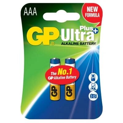 Батарейка Gp AAA LR03 Ultra Plus Alcaline * 2 (24AUP-U2 / GP24AUP-2UE2 / 4891199100307) від компанії shop-shap - фото 1