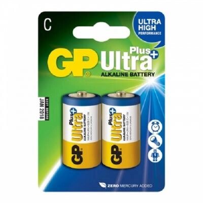 Батарейка Gp C GP Ultra Plus Alkaline LR14 * 2 (14AUP-U2 / 4891199100390) від компанії shop-shap - фото 1