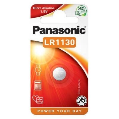 Батарейка LR-1130 (389, V10GA, AG10, RW49, G10, GP89A, LR54) Panasonic (LR-1130EL/1B) від компанії shop-shap - фото 1