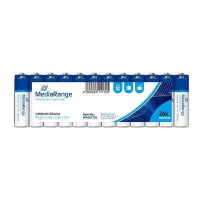 Батарейка Mediarange AA LR6 1.5V Premium Alkaline Batteries, Mignon, Pack 24 (MRBAT106) від компанії shop-shap - фото 1