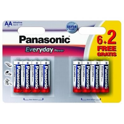 Батарейка Panasonic AA EVERYDAY POWER * 8 (LR6REE/8B2F) від компанії shop-shap - фото 1