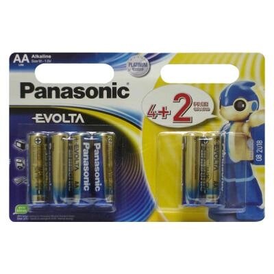 Батарейка Panasonic AA LR6 Evolta * 6(4+2) (LR6EGE/6B2F) від компанії shop-shap - фото 1