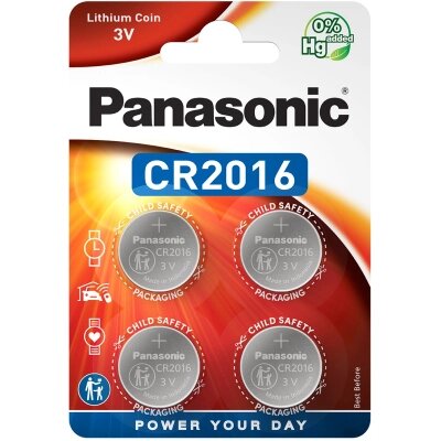 Батарейка Panasonic CR 2016 Lithium * 4 (CR-2016EL/4B) від компанії shop-shap - фото 1