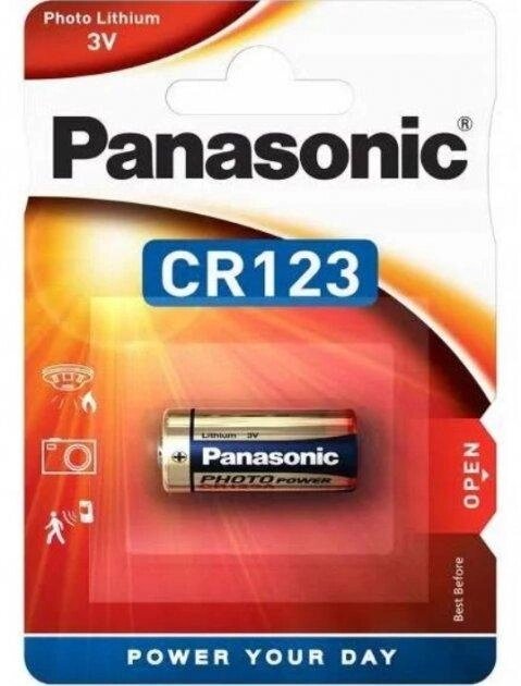 Батарейка Panasonic CR123 31V lithium в блістері від компанії shop-shap - фото 1