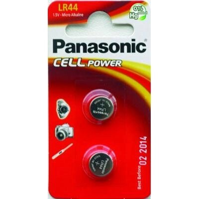 Батарейка Panasonic LR44 * 2 Alkaline (LR-44EL/2B) від компанії shop-shap - фото 1