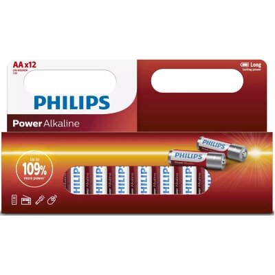 Батарейка Philips AA Power Alkaline 1.5V LR6 * 12 (LR6P12W/10) від компанії shop-shap - фото 1